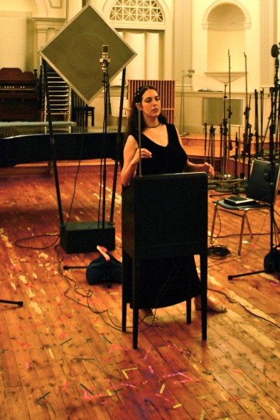 Dalit Warshaw Plays Clara Rockmore's Theremin In Recording Setting -- Courtesy Dalit Warshaw