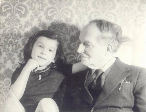 Masha Theremin, and her grandfather, Lev. 