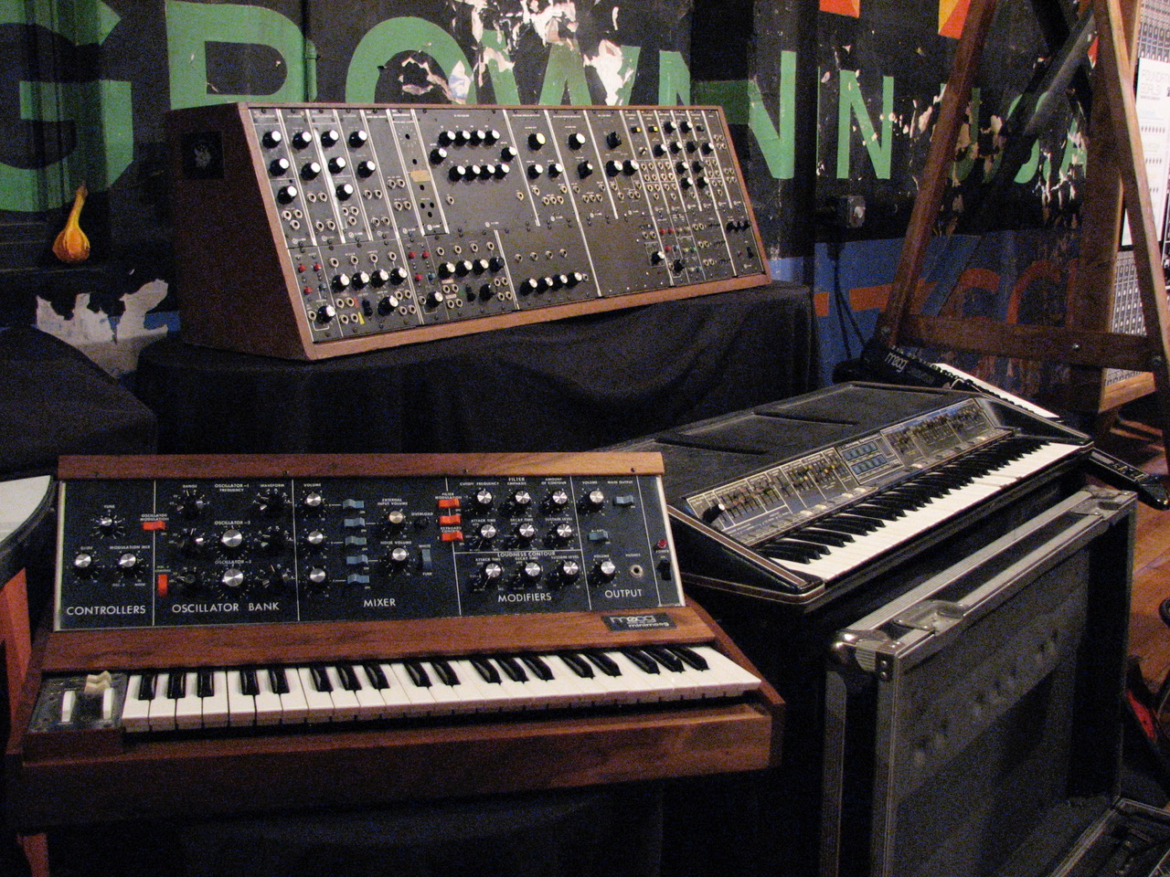 Synthesizers at Enter the Mind of Moog event