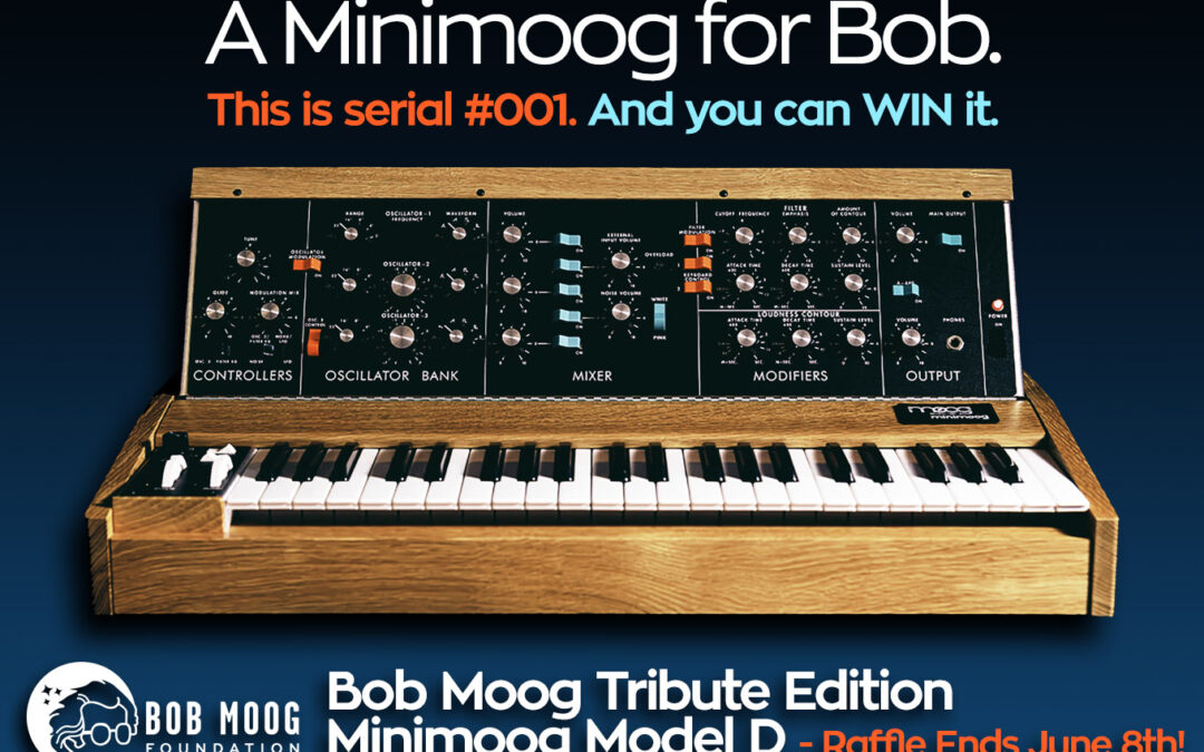 Announcing Fundraising Raffle for Bob Moog Tribute Edition Minimoog, Serial Number 001