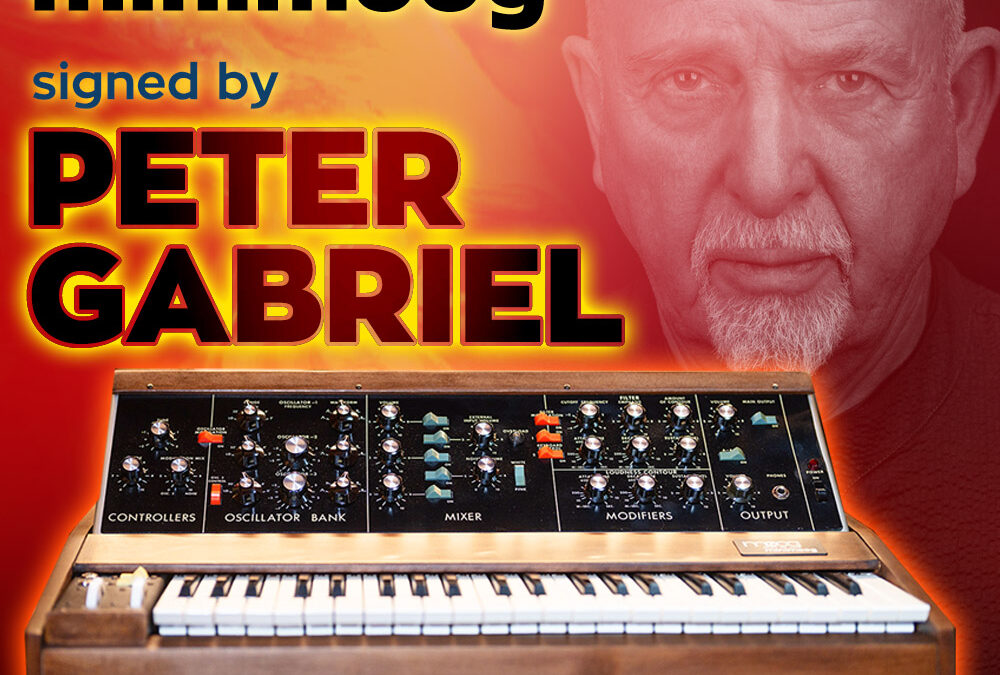 Fall 2024 Raffle: Vintage Minimoog Signed by Peter Gabriel!