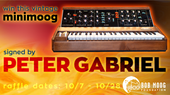 Rules & Regulations for Fall 2024 Minimoog Raffle Signed by Peter Gabriel